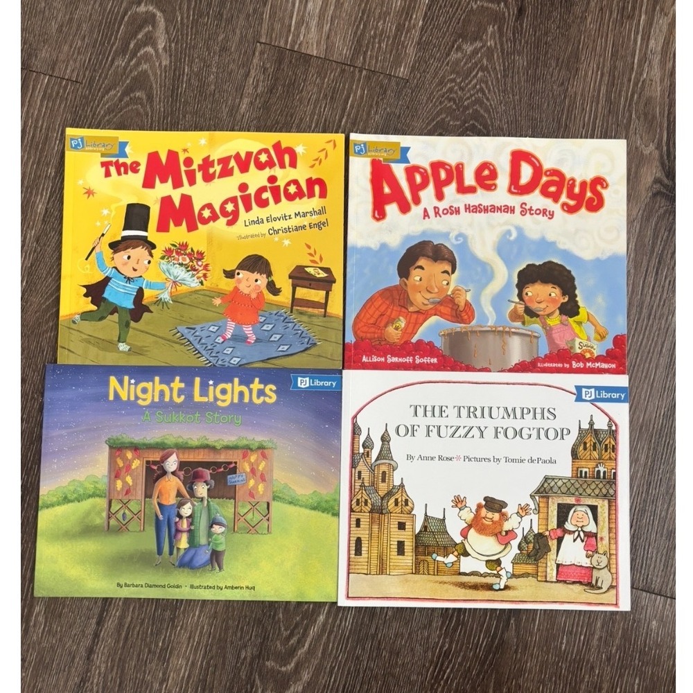 PJ Library Jewish Childrens Book Bundle Kar-Ben 4 Paperback Books Rosh Hashanah